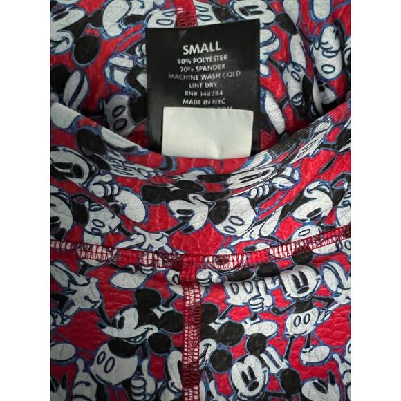 Disney x Terez Mickey Mouse Says Thumbs Up Hi-Shine Leggings Small - Picture 5 of 5